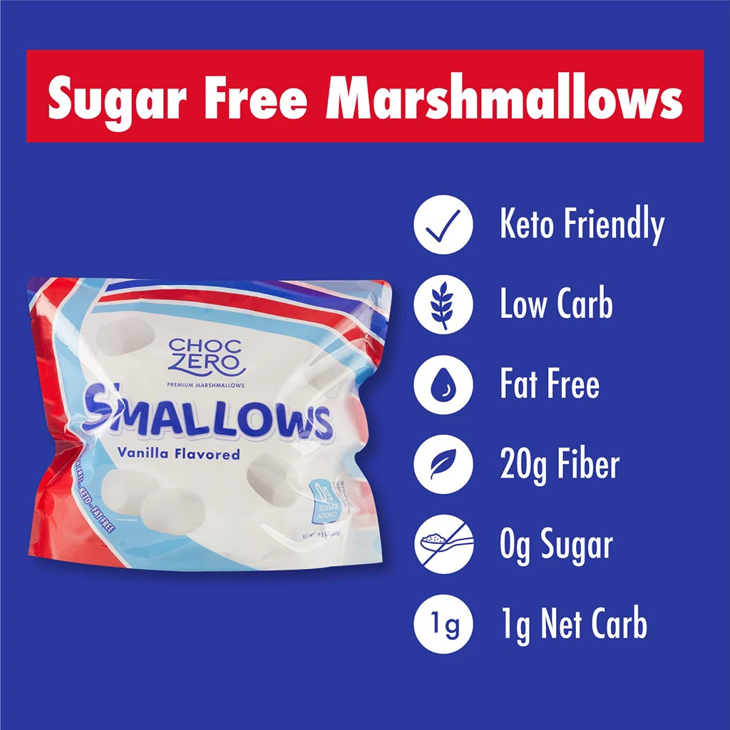 (OUT-OF-STOCK) ChocZero 零糖雲尼拿棉花糖 (含3包獨立包裝) 100g*3小包