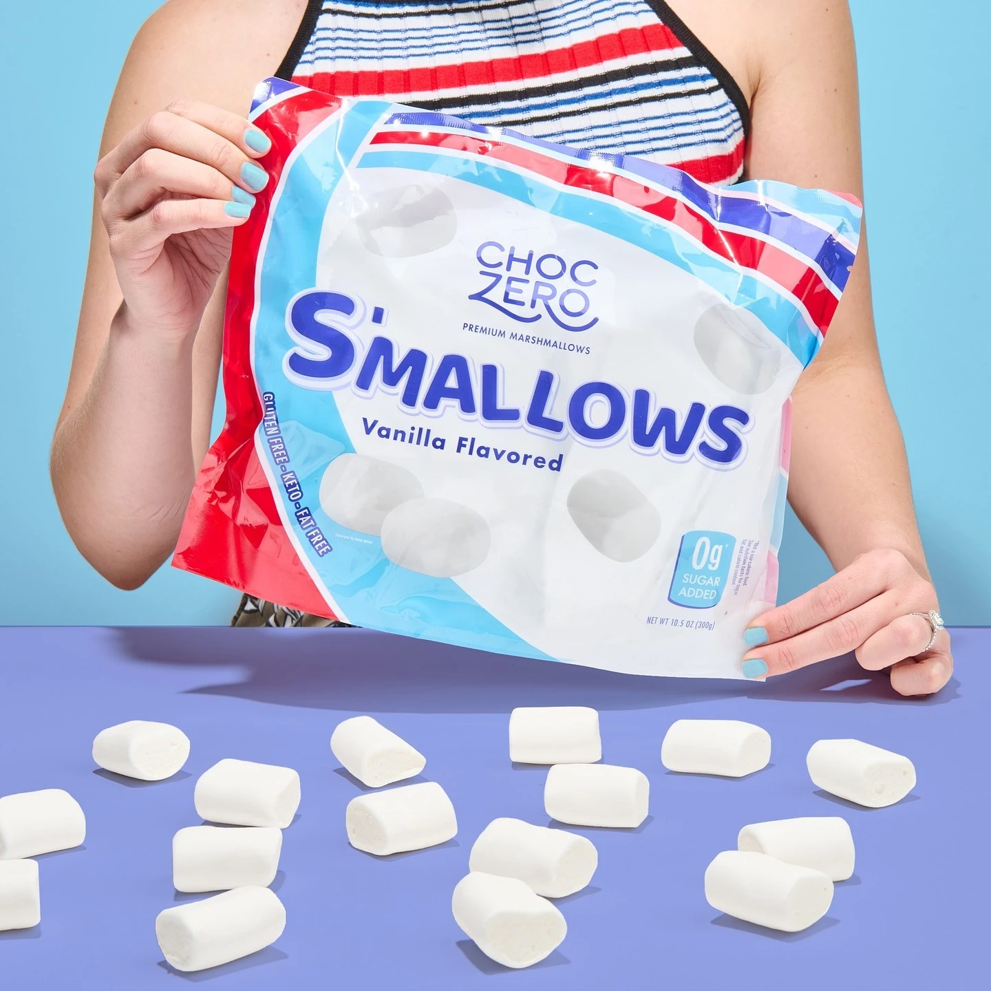 (OUT-OF-STOCK) ChocZero 零糖雲尼拿棉花糖 (含3包獨立包裝) 100g*3小包