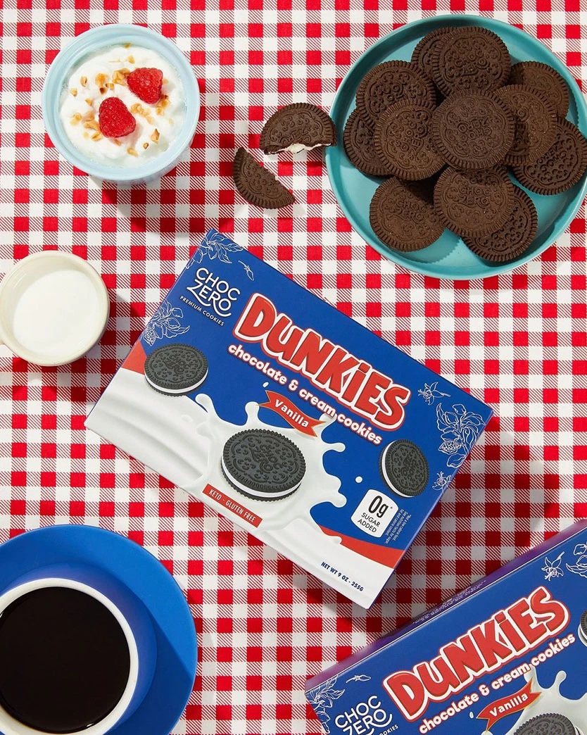 Choczero 低碳朱古力雲尼拿Oreo 曲奇 255g 24塊  Choc Zero Oreo Cookie