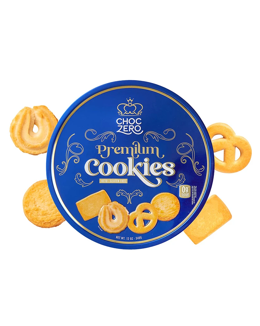 Choczero 無麩質藍罐丹麥牛油曲奇餅 (無添加椰子粉) 340g 48pc Gluten-free Butter Cookies