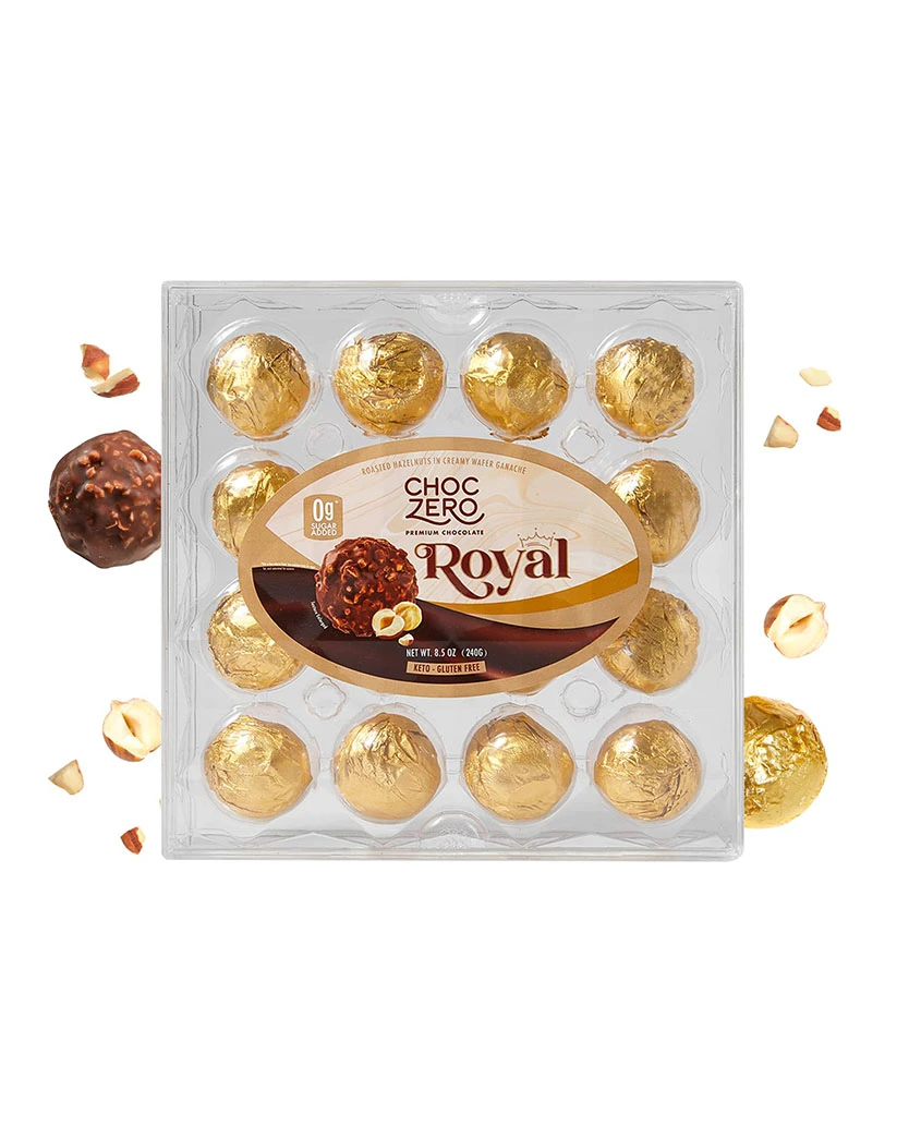 Choczero 低碳榛子夾心朱古力球 1盒16粒 KETO ROYAL TRUFFLE (Milk Chocolate)